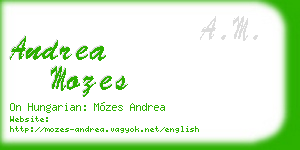 andrea mozes business card