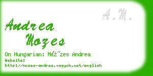 andrea mozes business card